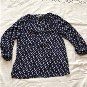 Banana republic blouse. Geometric pattern size S